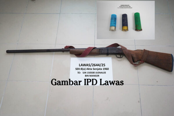 Pelajar perempuan dakwa dicabul, polis Lawas tahan suspek dan temui senapang tanpa lesen