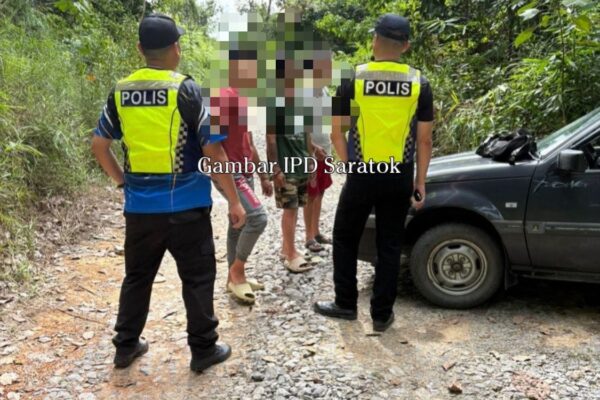 Polis Saratok tahan tiga lelaki positif dadah dalam serbuan